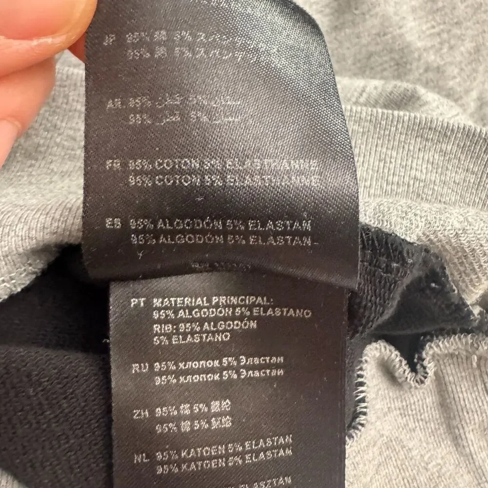 Antony Morato Colorblock Hoodie Pullover Sweatshirt Mens Small Black Gray Casual
